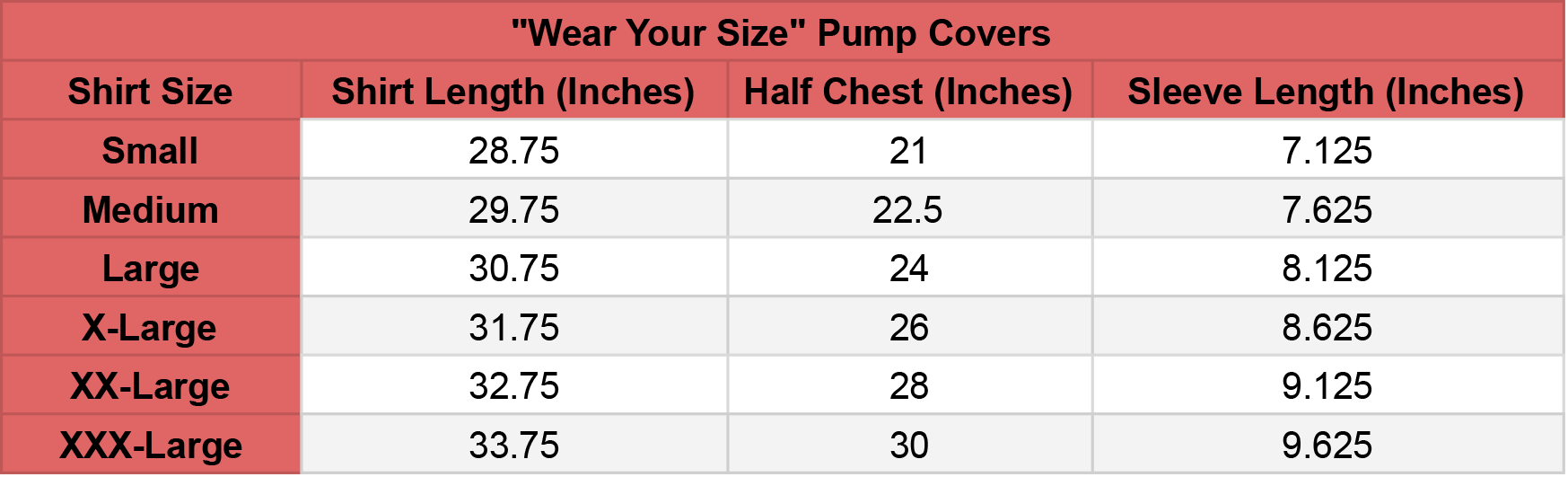 Pump Cover - "Wear Your Size" Oversized Shirt