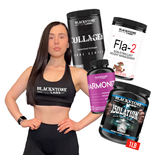 Women's Stack - Mother's Day Special | Includes Sports Bra, FLA-2, Harmonize, Isolation 1lb, and Collagen