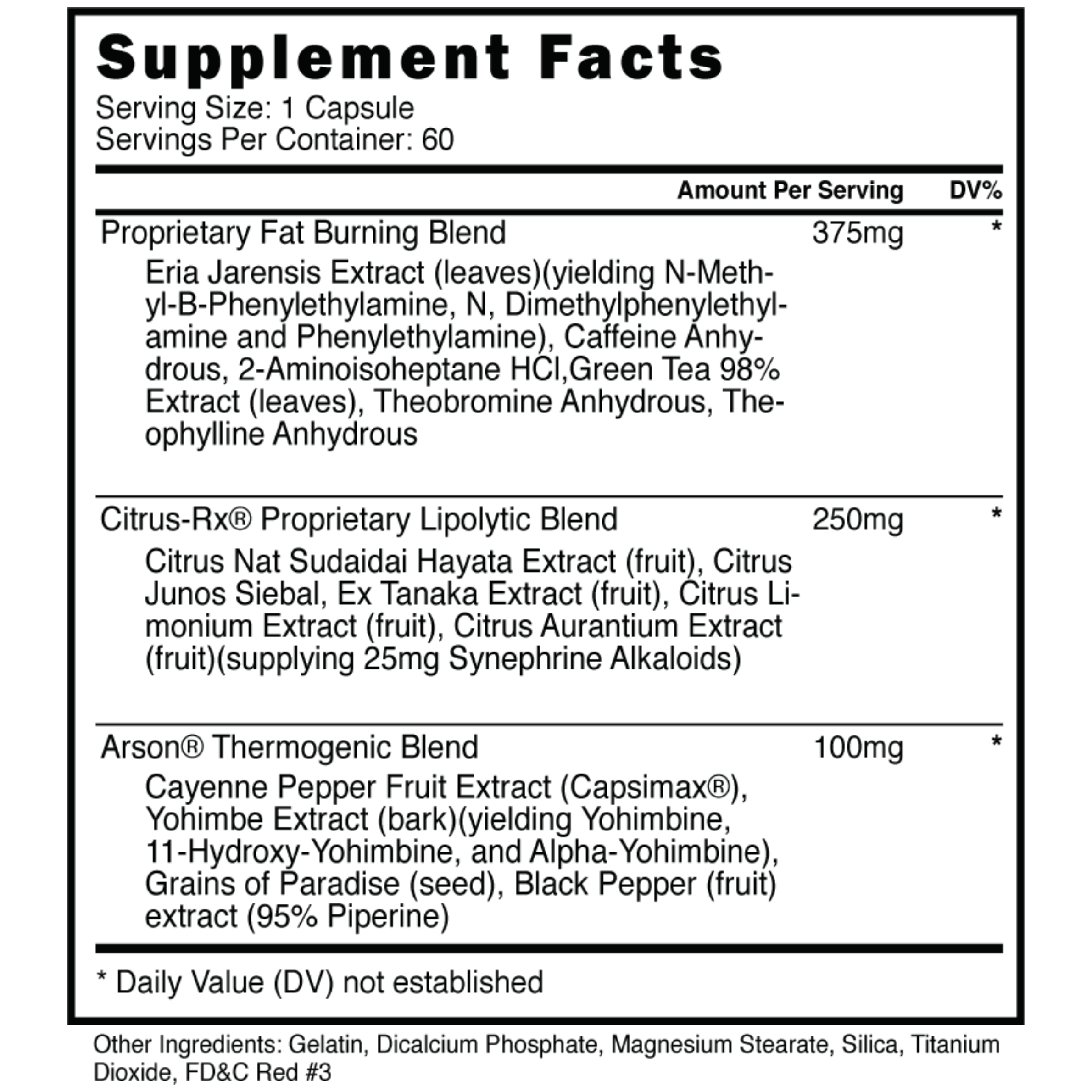 a close-up of a supplement label