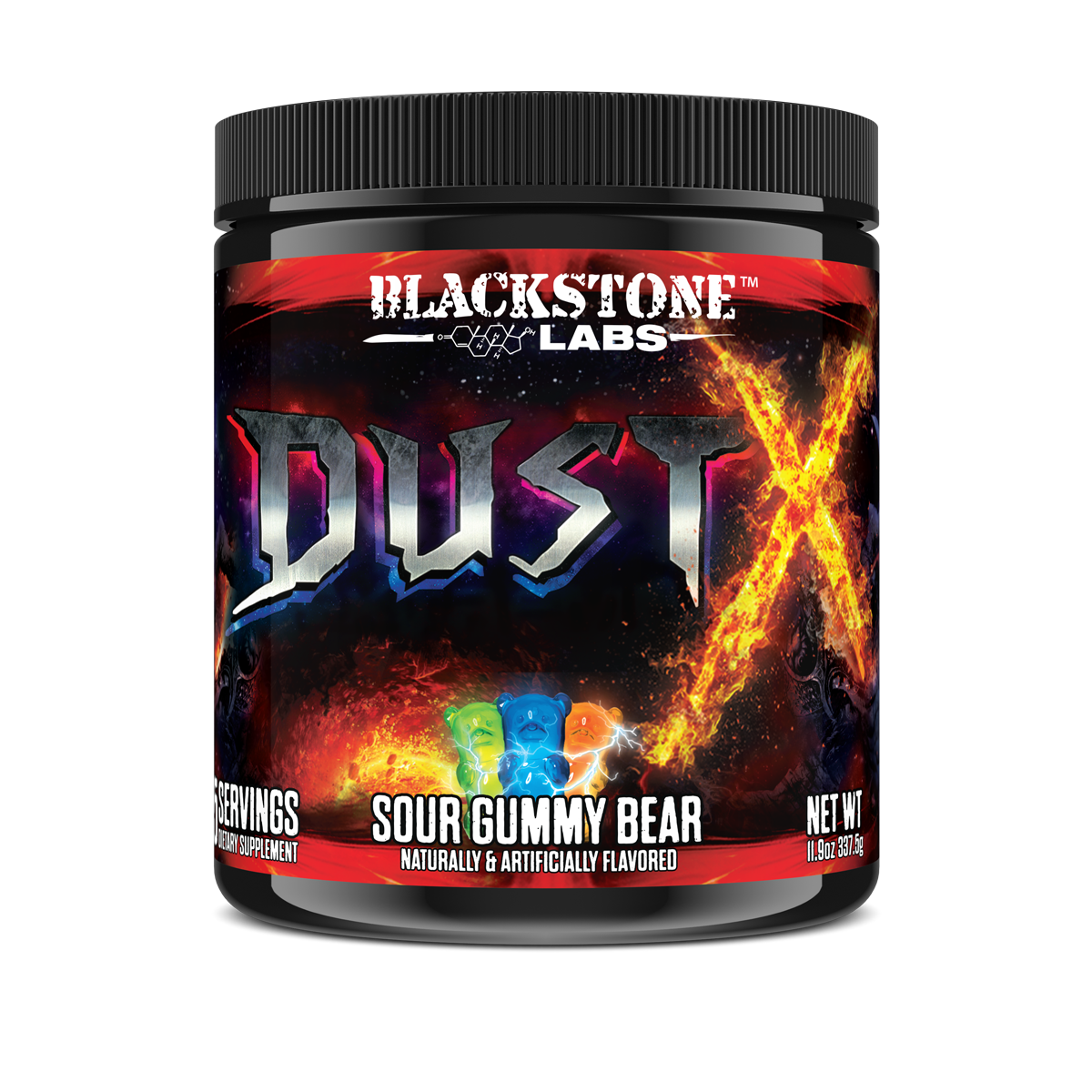 Blackstone Labs Dust X High Stim 2-Amino Pre-Workout Sour Gummy Bear