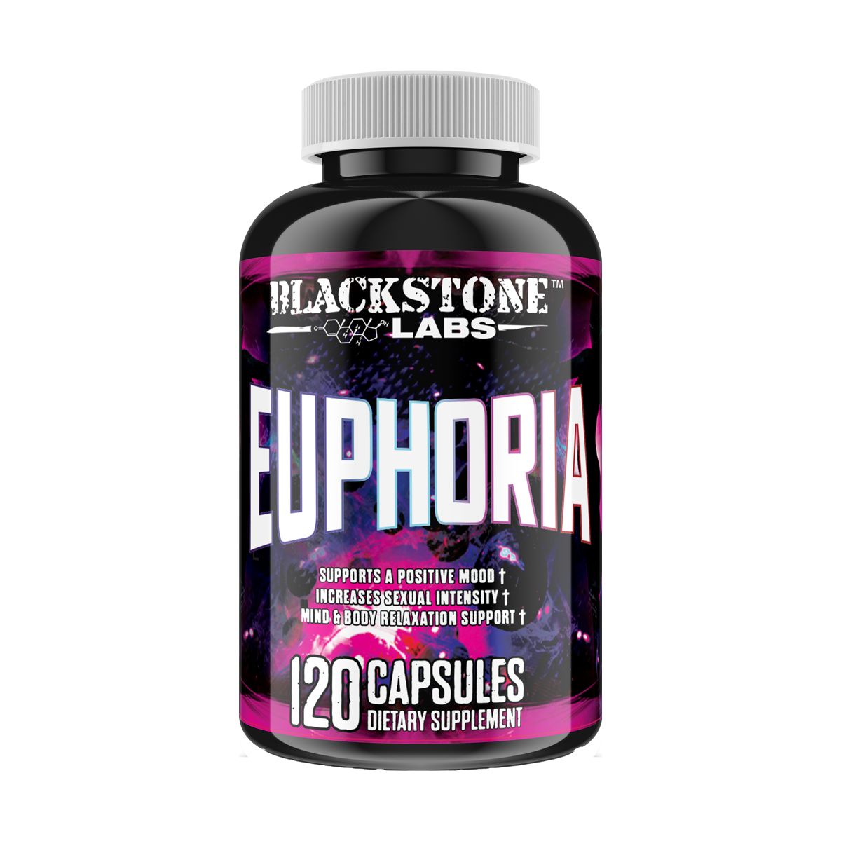 Euphoria 120ct | Blackstone Labs | Bottle Render