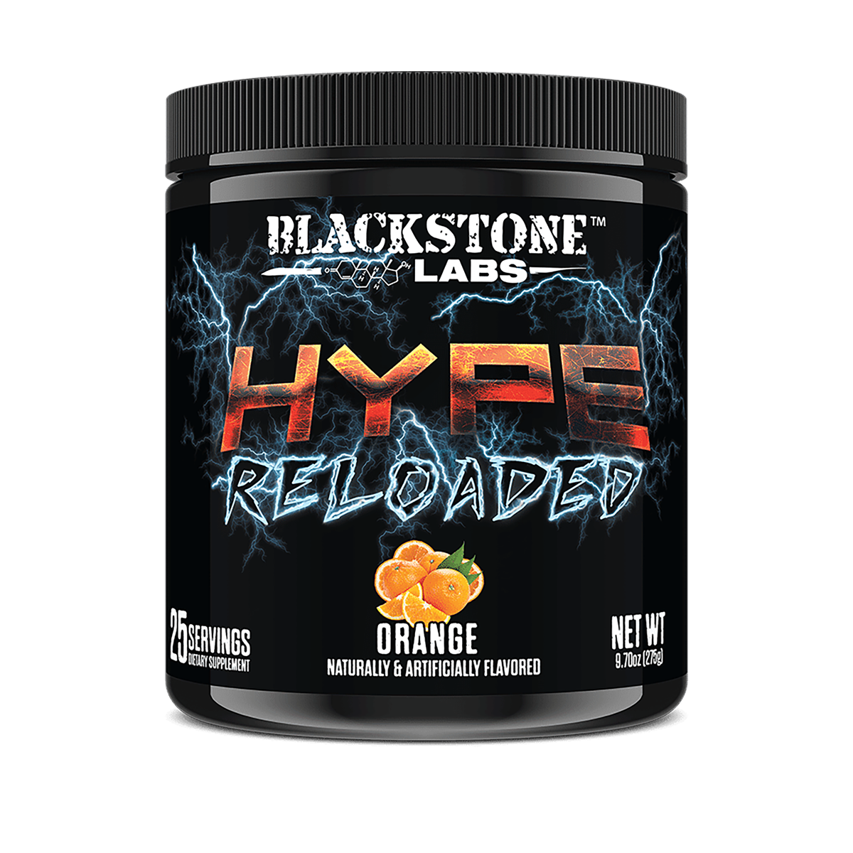 Blackstone Labs | Hype Reloaded | Non-Stimulant Pre-Workout | N.O. Pump Formula | Orange Flavor