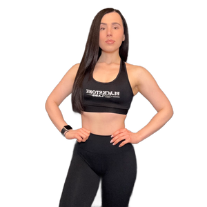 Branded Sports Bra - Black