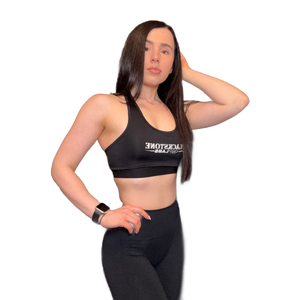 Branded Sports Bra - Black