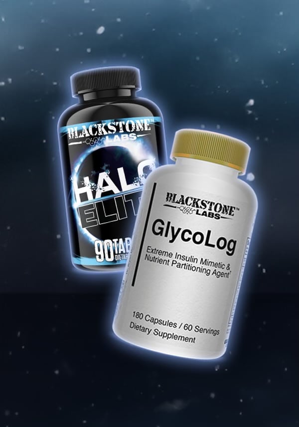 Natty Anabolic Pre-Workout Stack, featuring Halo Elite and Glycolog