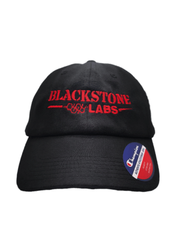 Blackstone Labs Dad Hat | Black Hat Red Logo